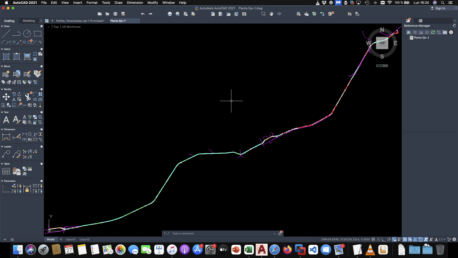 Diseño vial — planta de trazado
